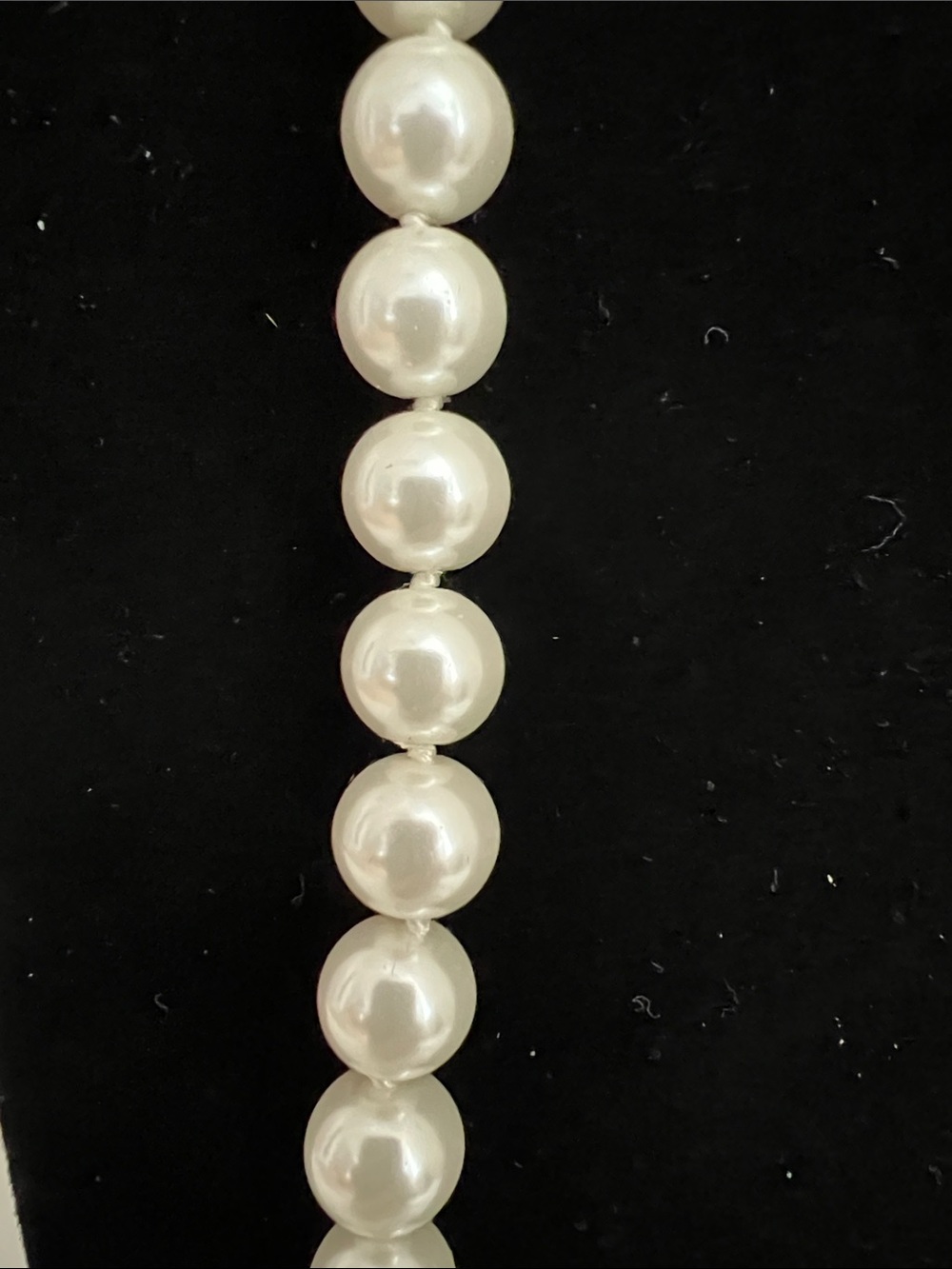 Elegant Pearl Opera Necklace - White Faux Pearls - Heirloom Estate Vintage - Picture 2 of 13